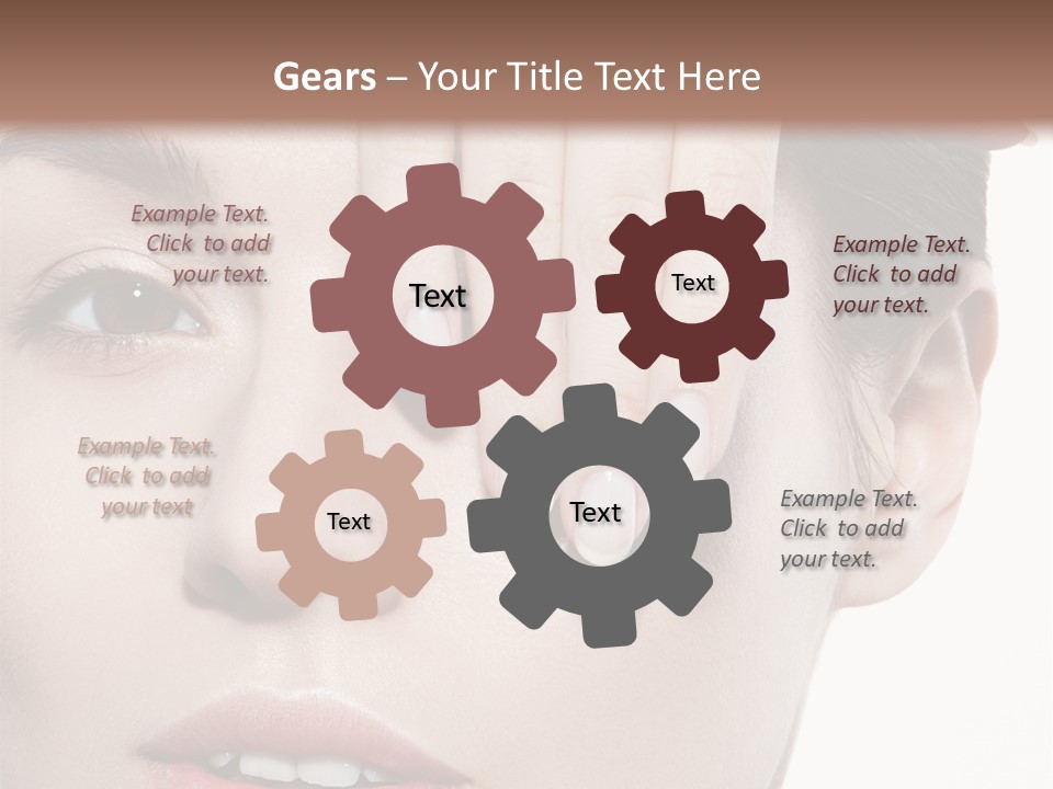 Woman Contact Fashion PowerPoint Template