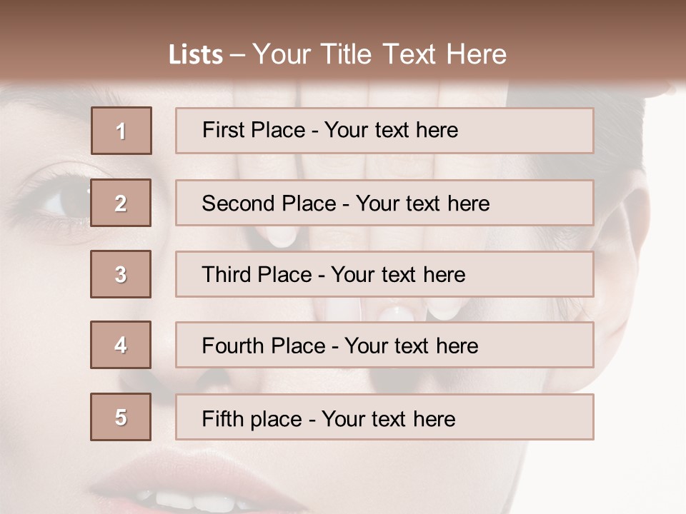 Woman Contact Fashion PowerPoint Template