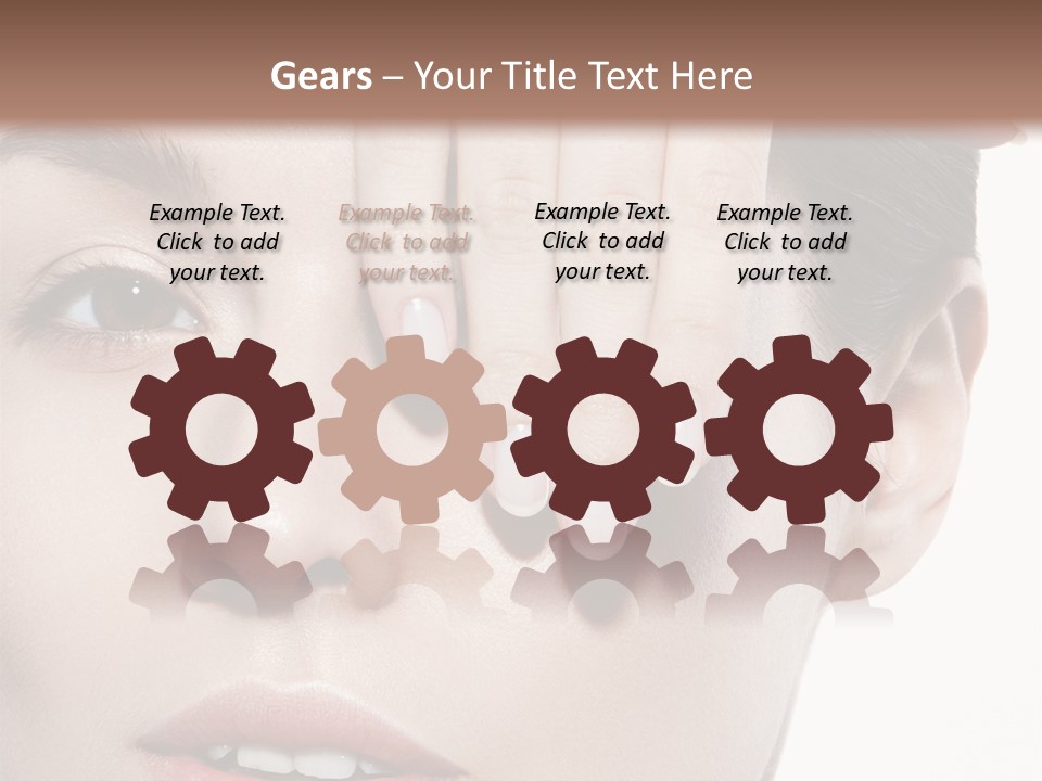 Woman Contact Fashion PowerPoint Template