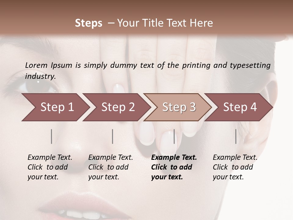 Woman Contact Fashion PowerPoint Template