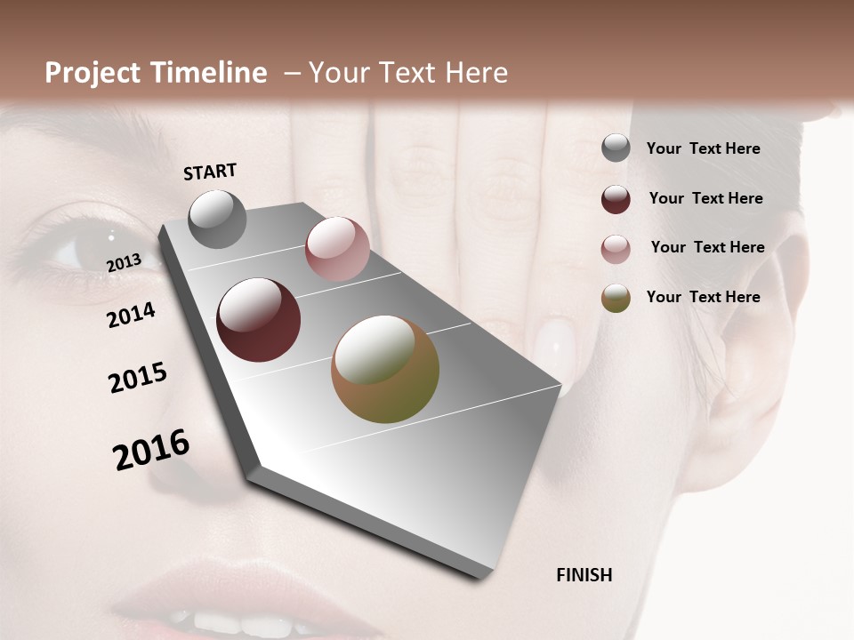Woman Contact Fashion PowerPoint Template