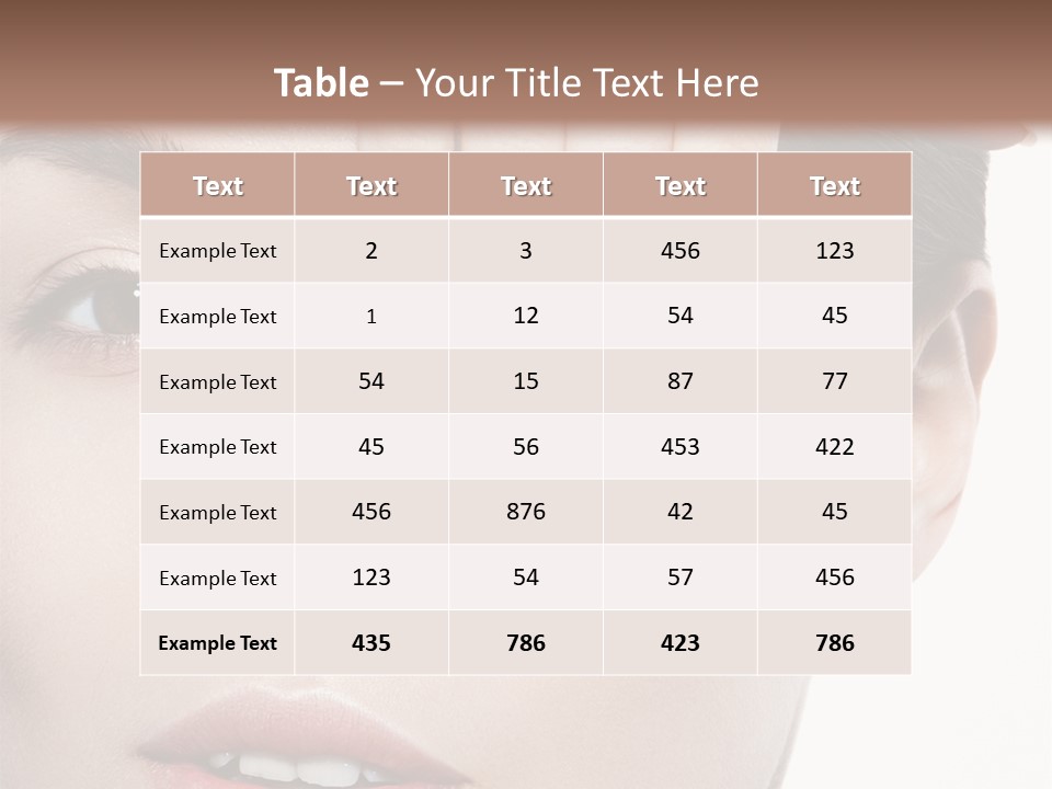 Woman Contact Fashion PowerPoint Template