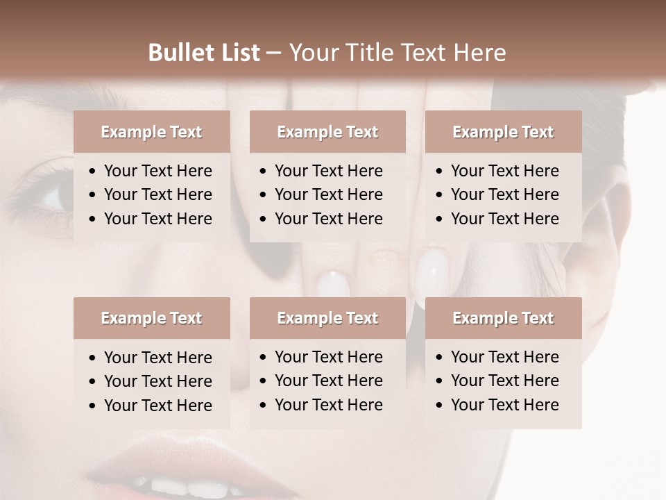 Woman Contact Fashion PowerPoint Template