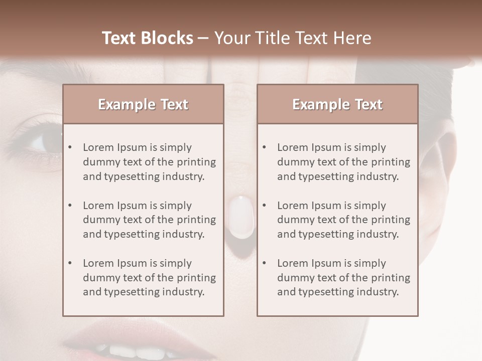 Woman Contact Fashion PowerPoint Template