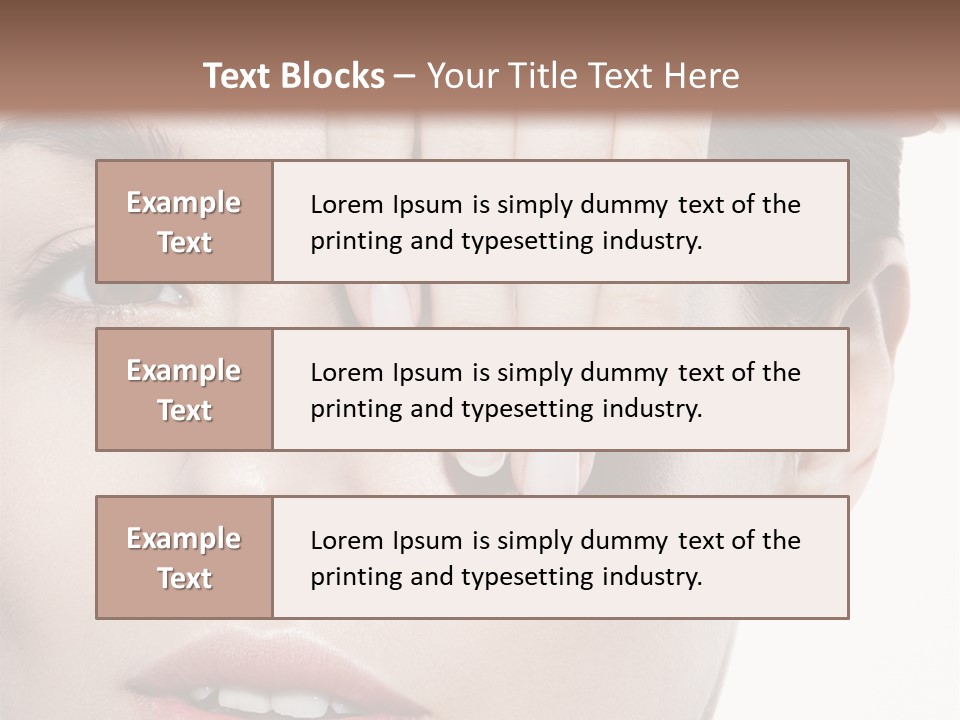 Woman Contact Fashion PowerPoint Template