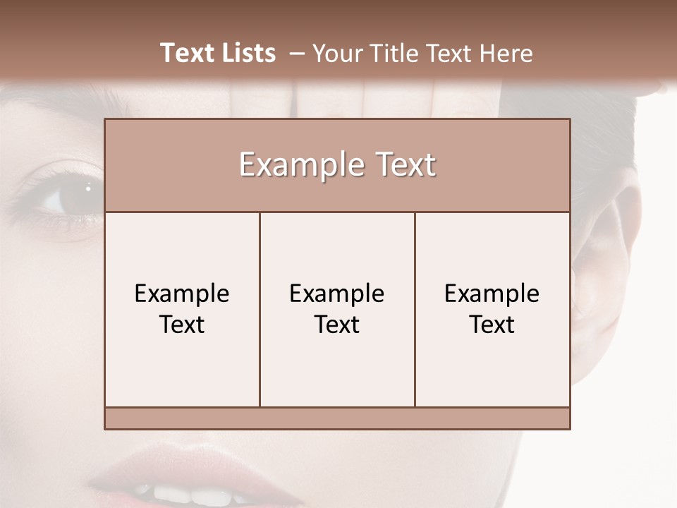 Woman Contact Fashion PowerPoint Template