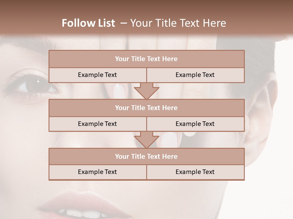 Woman Contact Fashion PowerPoint Template