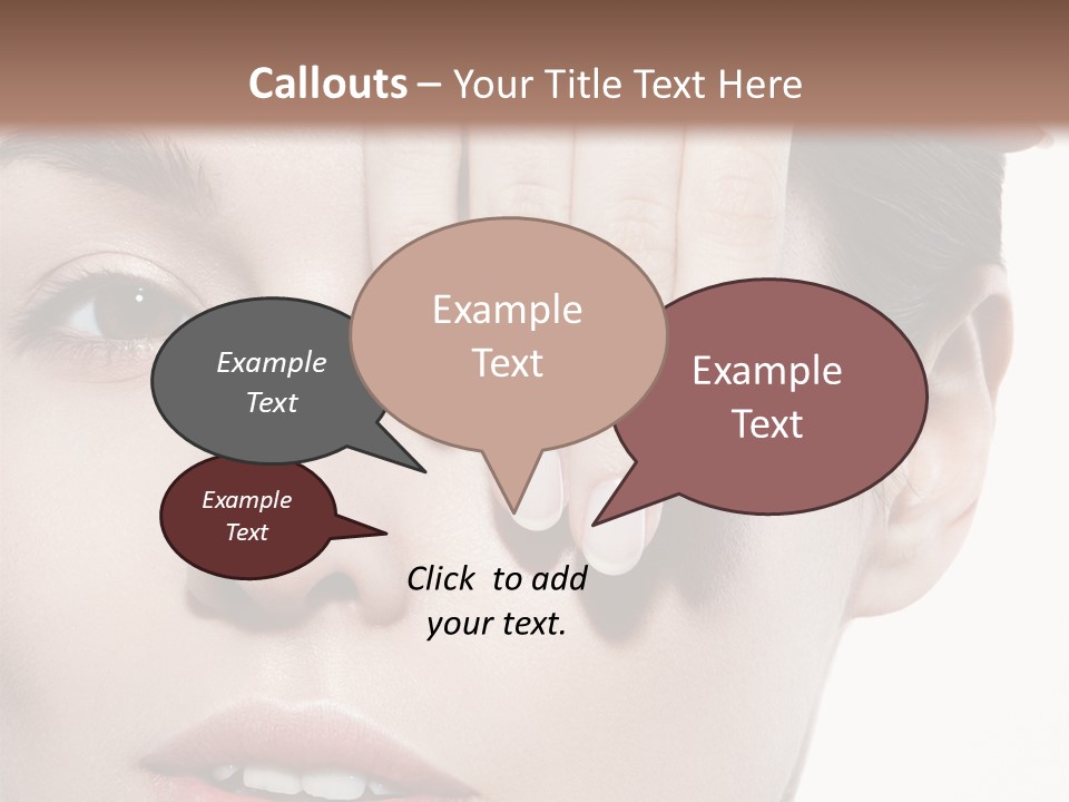 Woman Contact Fashion PowerPoint Template