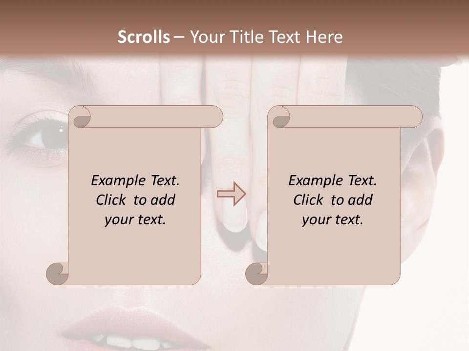 Woman Contact Fashion PowerPoint Template