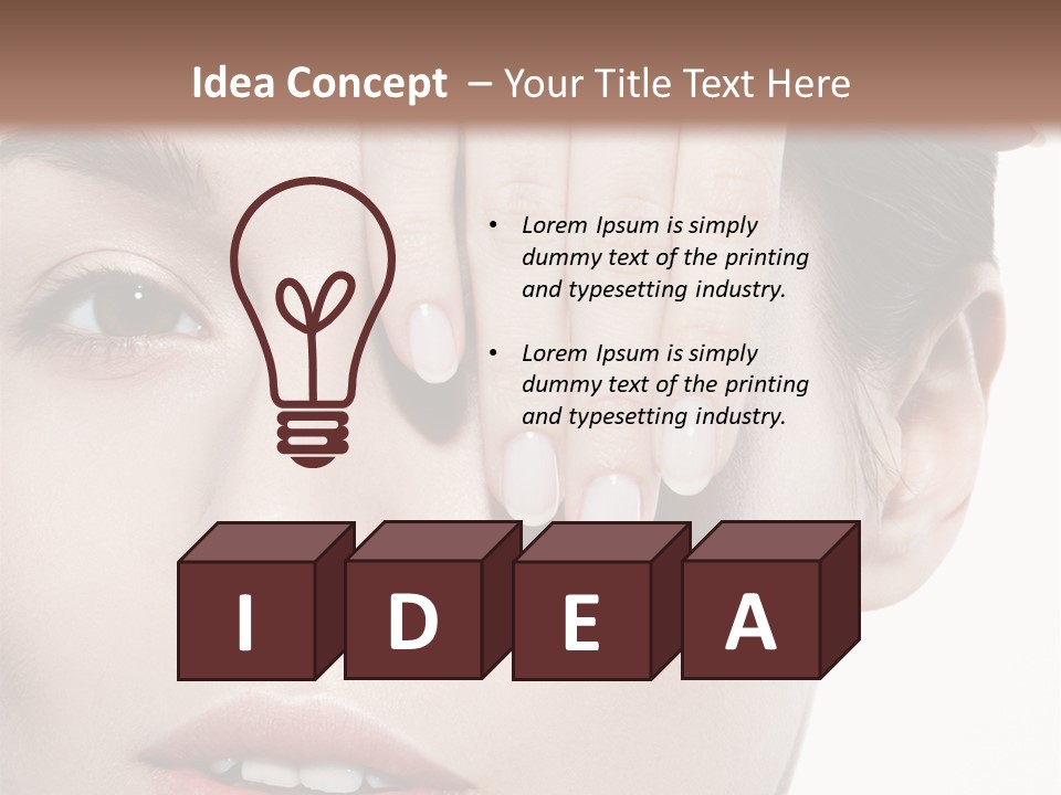 Woman Contact Fashion PowerPoint Template