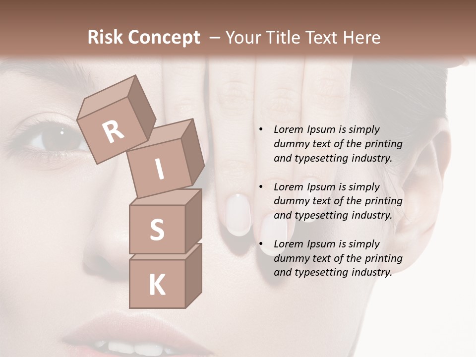 Woman Contact Fashion PowerPoint Template