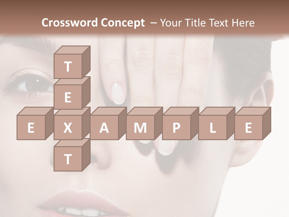 Woman Contact Fashion PowerPoint Template