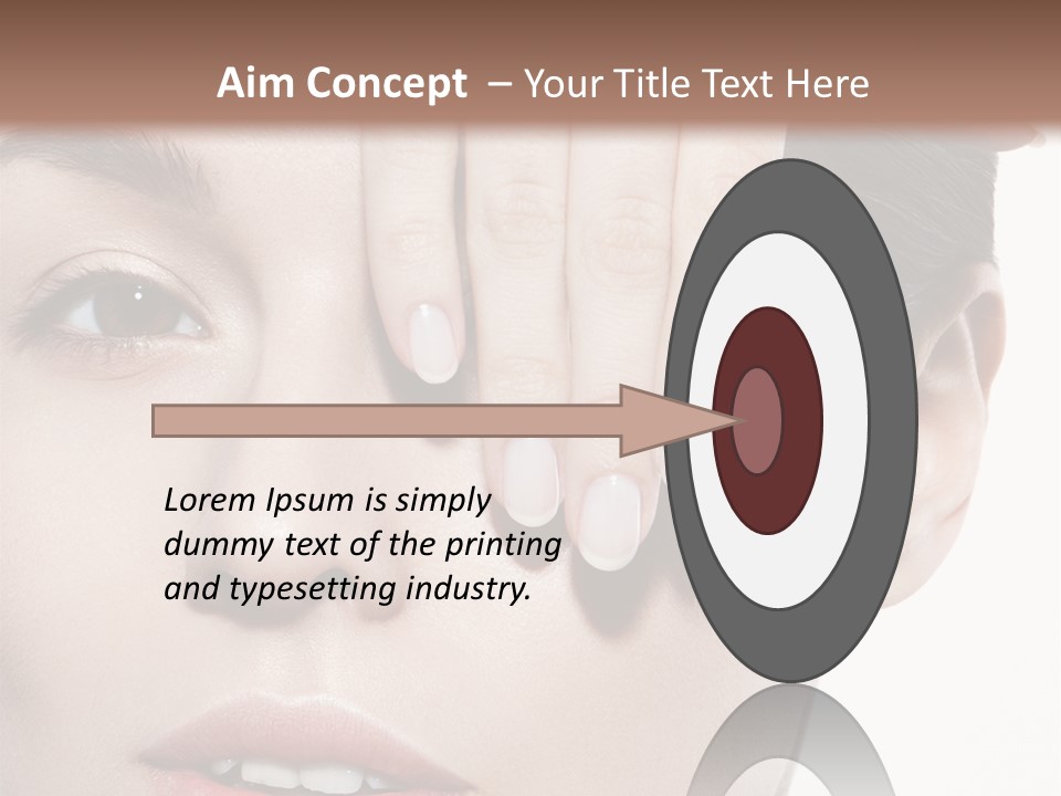 Woman Contact Fashion PowerPoint Template