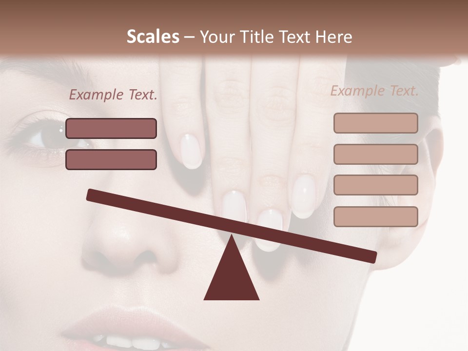 Woman Contact Fashion PowerPoint Template