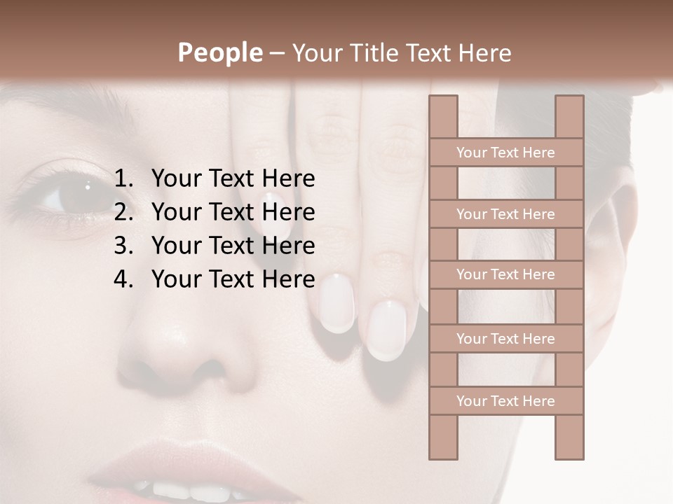 Woman Contact Fashion PowerPoint Template