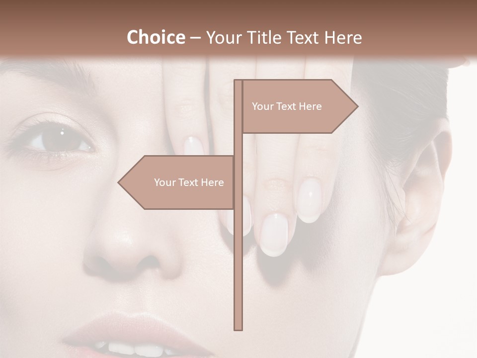 Woman Contact Fashion PowerPoint Template