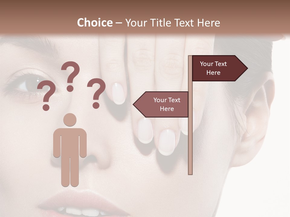 Woman Contact Fashion PowerPoint Template