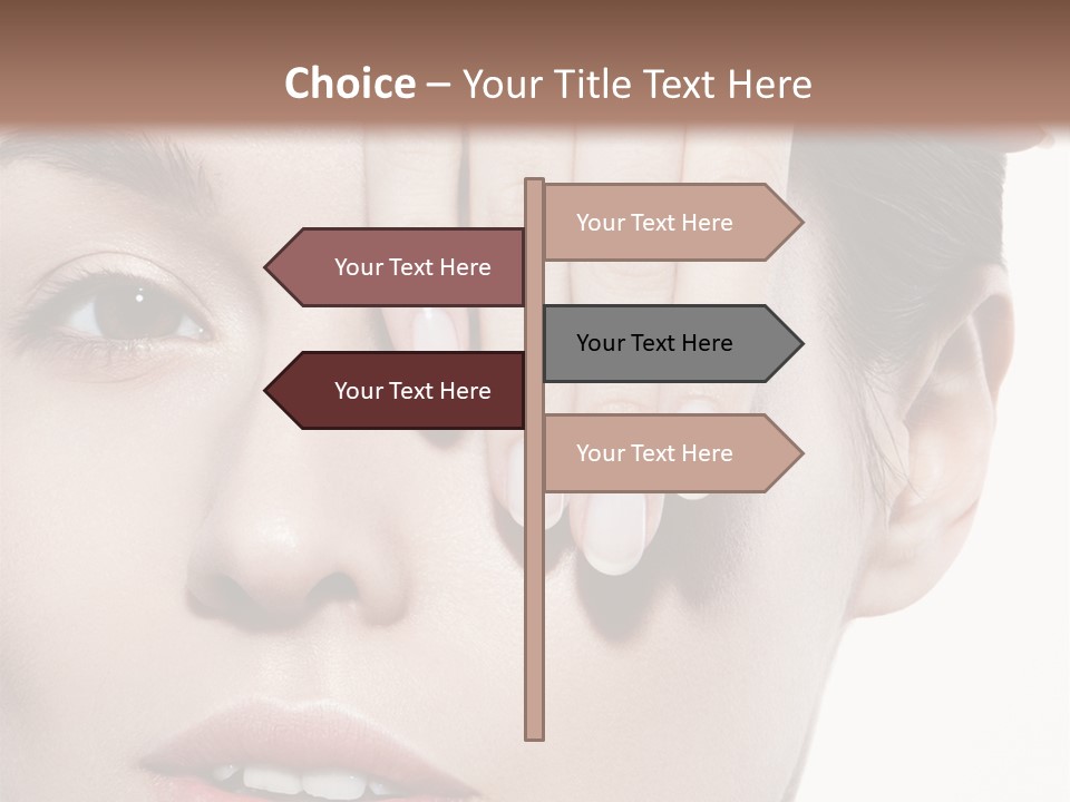 Woman Contact Fashion PowerPoint Template