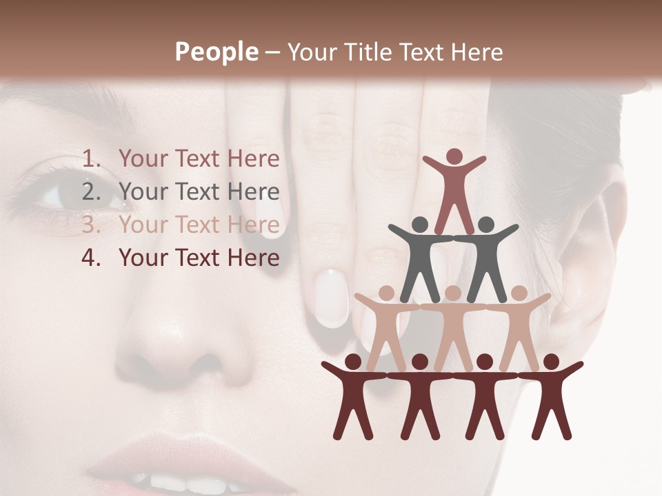 Woman Contact Fashion PowerPoint Template