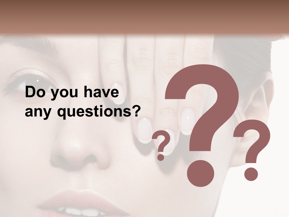 Woman Contact Fashion PowerPoint Template