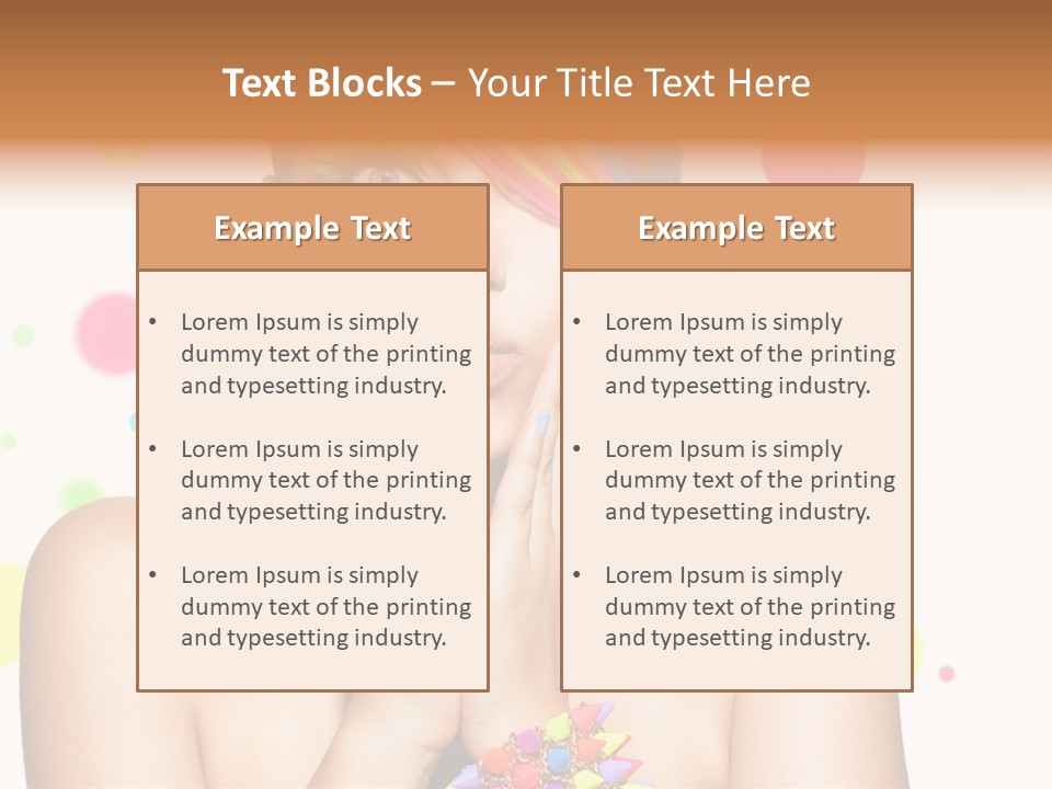 Hairstyle Manicure Bracelet PowerPoint Template