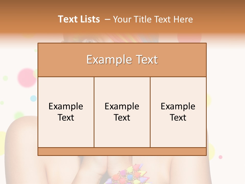 Hairstyle Manicure Bracelet PowerPoint Template