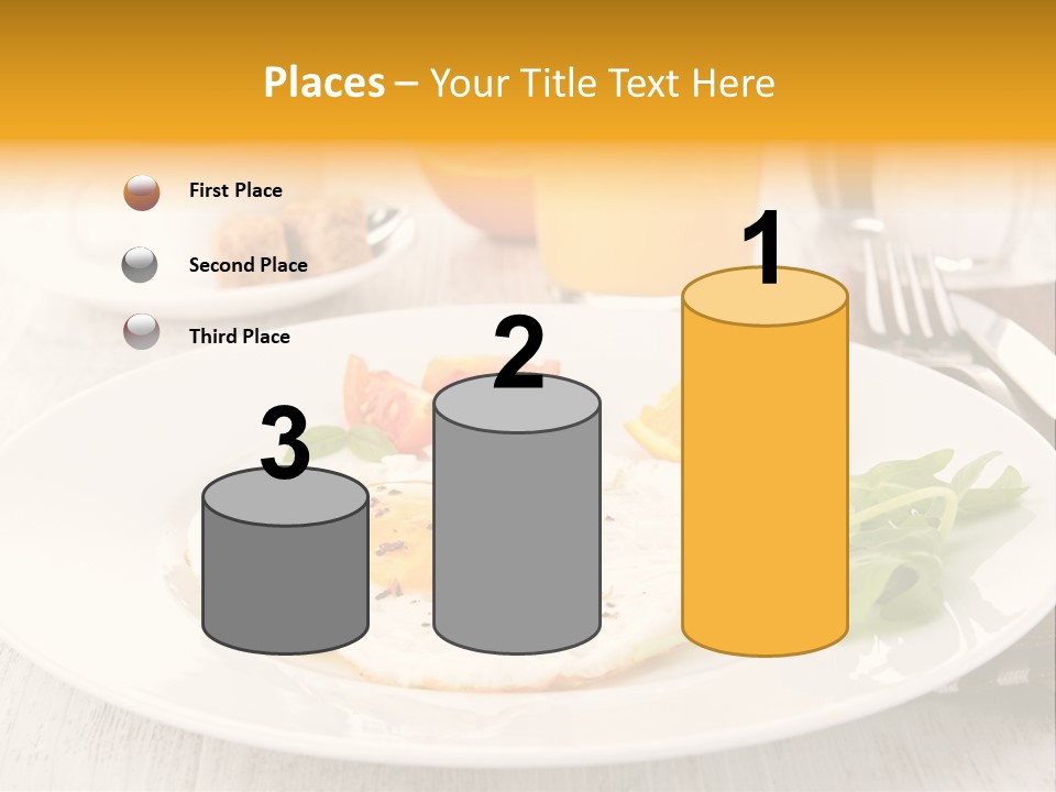 Orange Table Fried PowerPoint Template