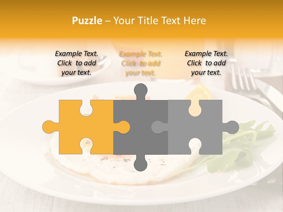 Orange Table Fried PowerPoint Template