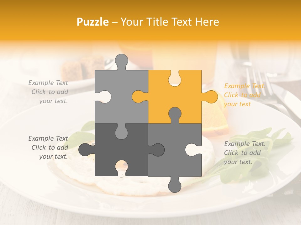 Orange Table Fried PowerPoint Template