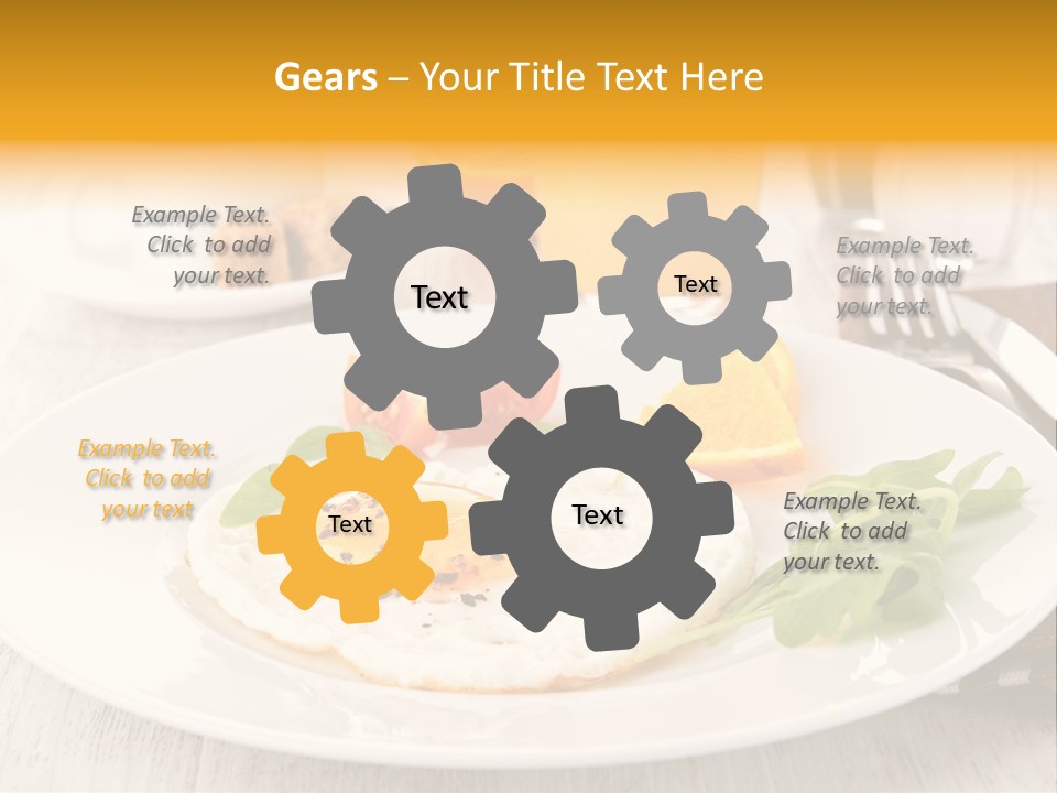 Orange Table Fried PowerPoint Template