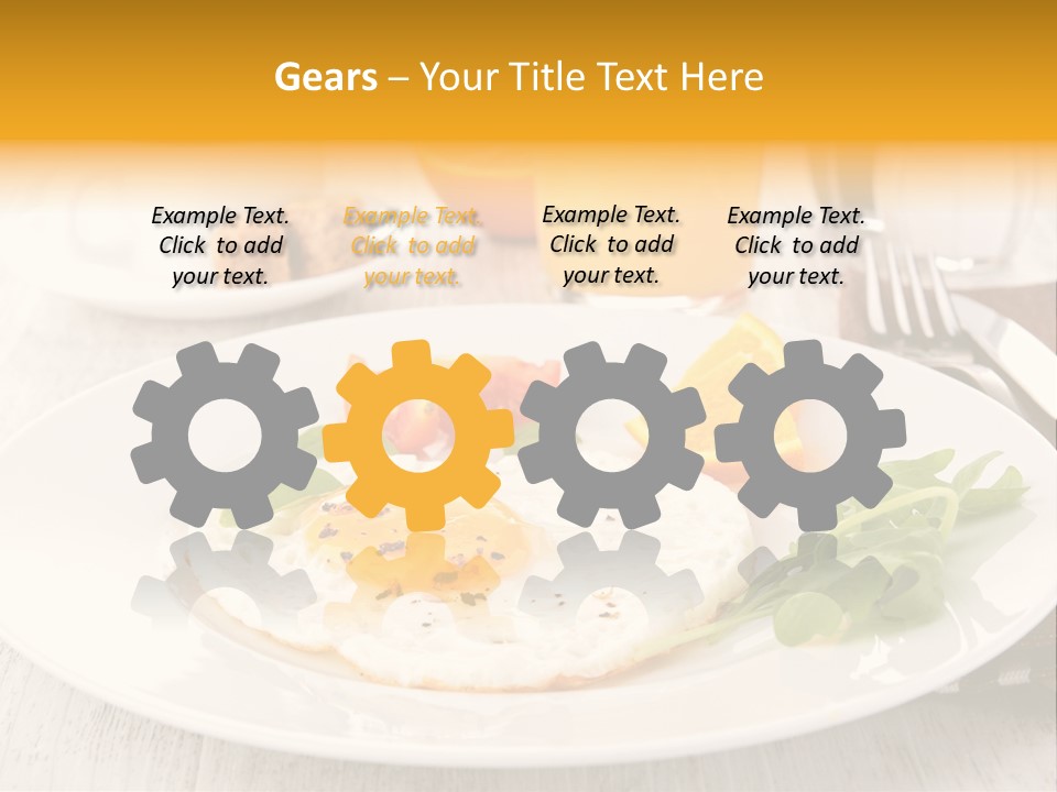 Orange Table Fried PowerPoint Template