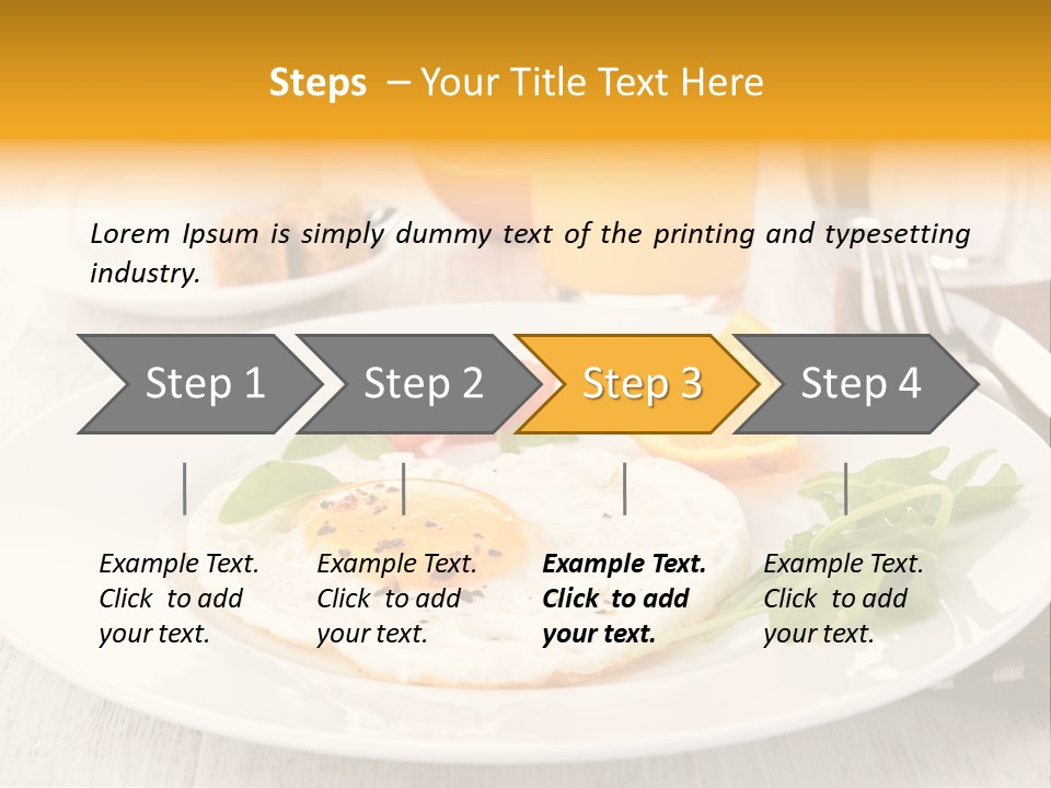 Orange Table Fried PowerPoint Template