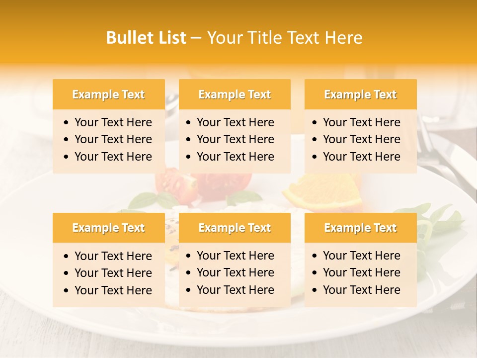 Orange Table Fried PowerPoint Template