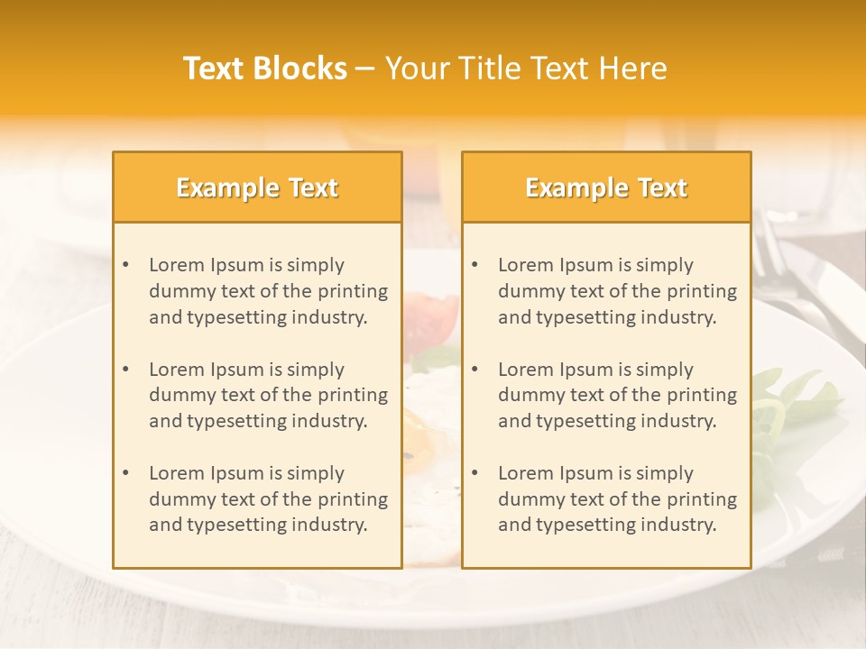 Orange Table Fried PowerPoint Template