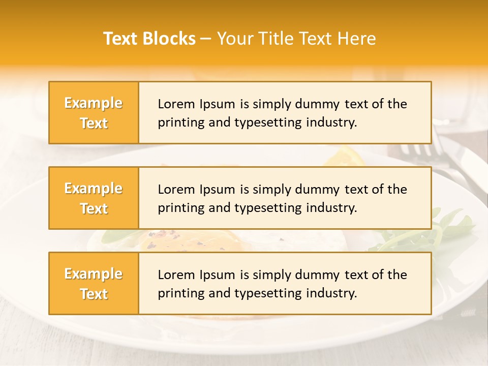Orange Table Fried PowerPoint Template