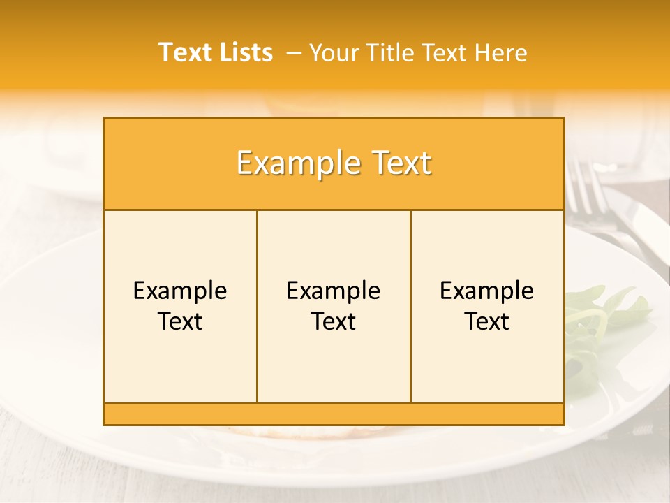 Orange Table Fried PowerPoint Template