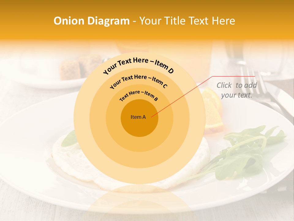 Orange Table Fried PowerPoint Template