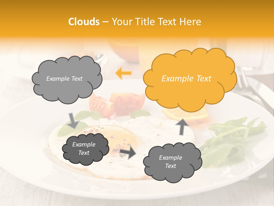 Orange Table Fried PowerPoint Template