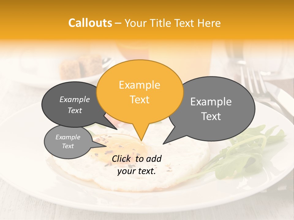 Orange Table Fried PowerPoint Template