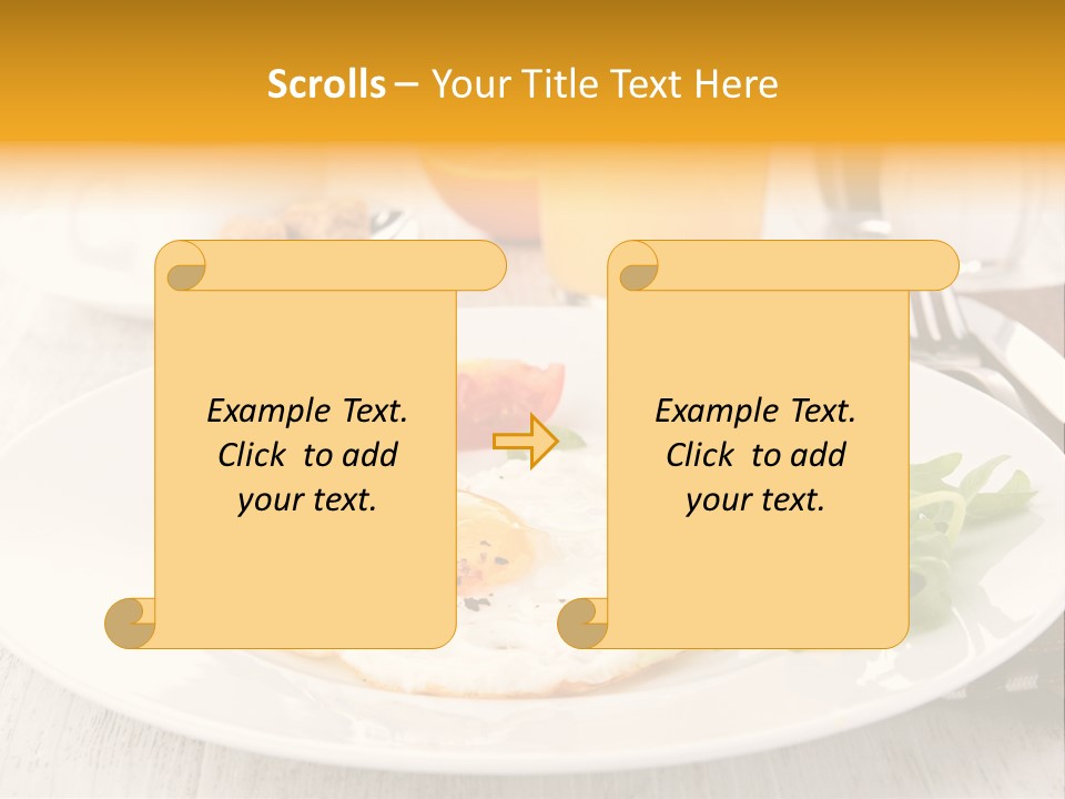 Orange Table Fried PowerPoint Template