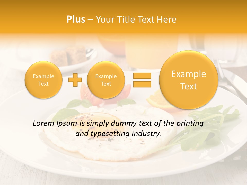 Orange Table Fried PowerPoint Template