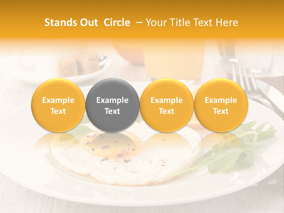 Orange Table Fried PowerPoint Template