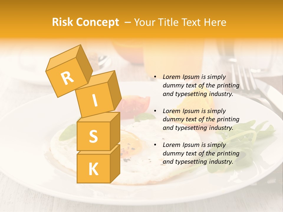 Orange Table Fried PowerPoint Template