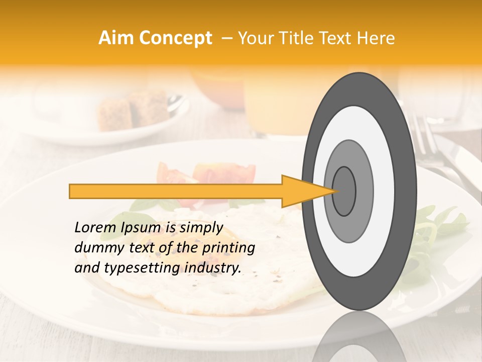 Orange Table Fried PowerPoint Template