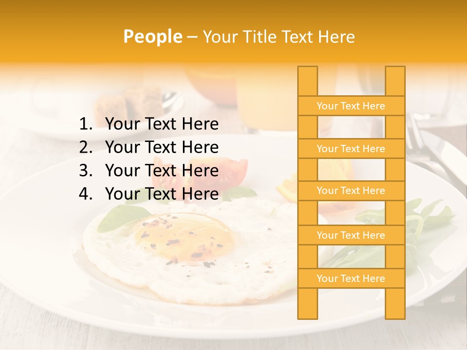 Orange Table Fried PowerPoint Template