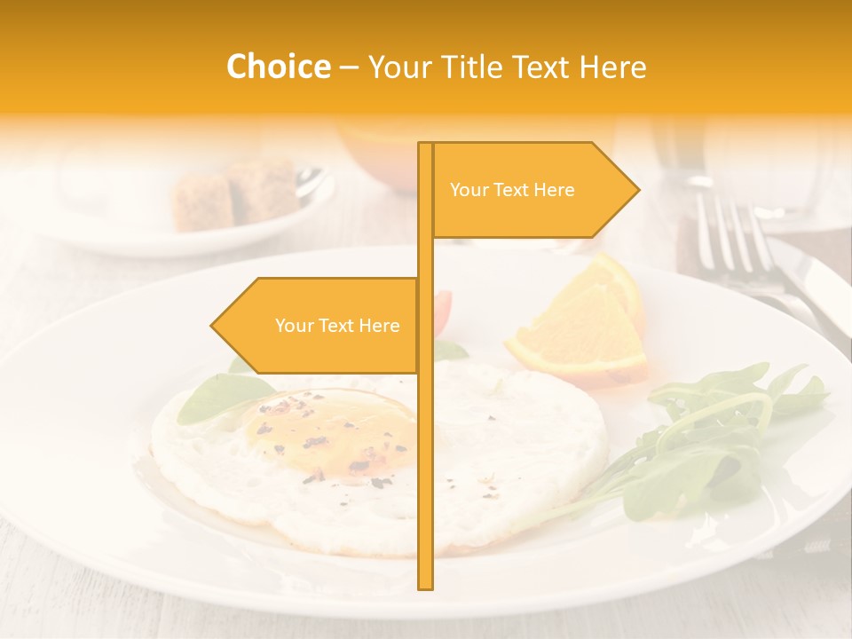 Orange Table Fried PowerPoint Template