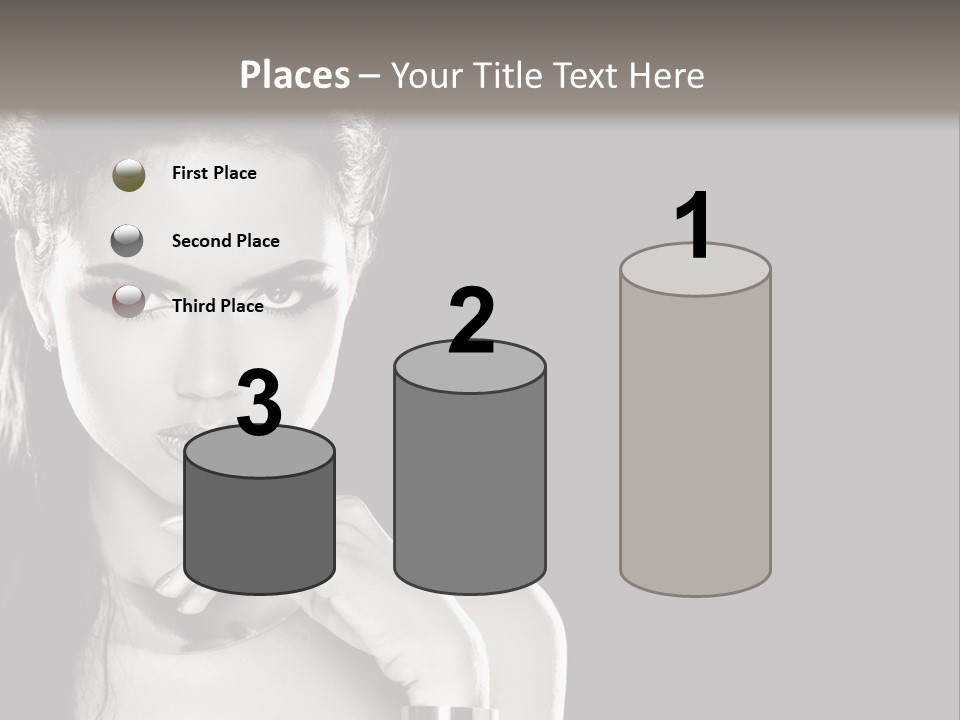 Stare Background Girl PowerPoint Template