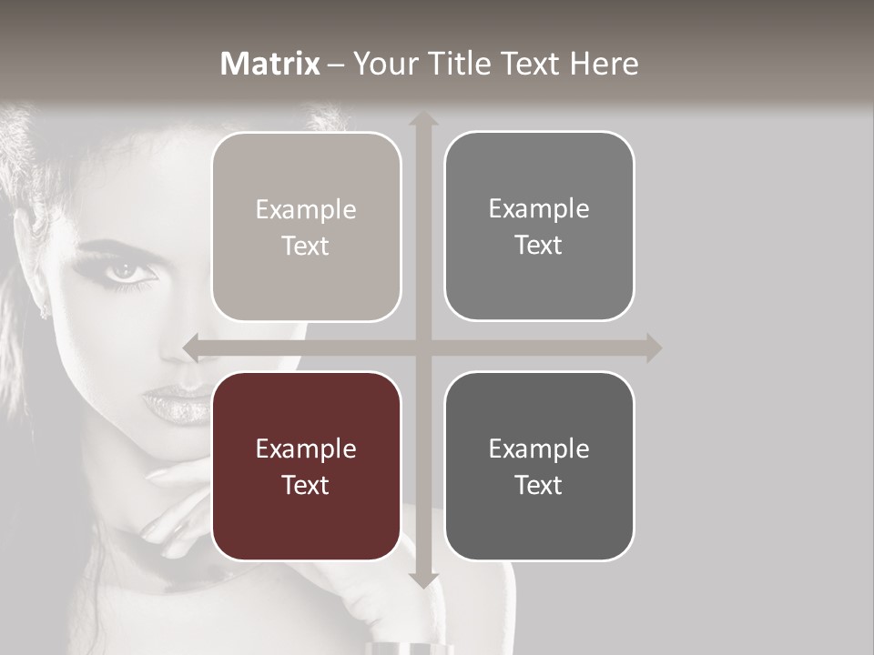 Stare Background Girl PowerPoint Template