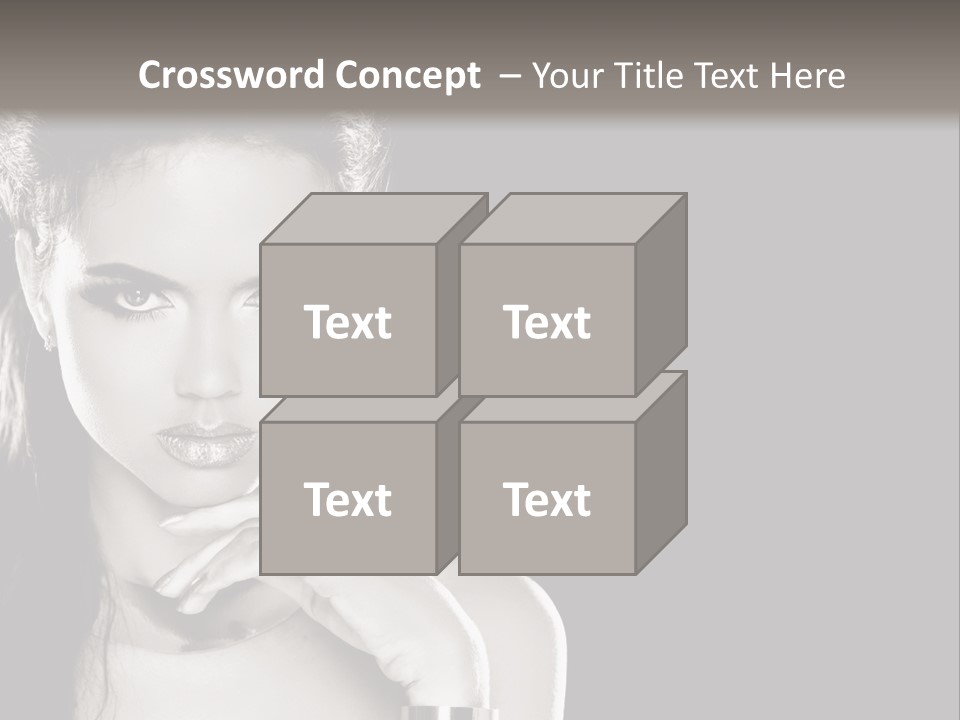 Stare Background Girl PowerPoint Template