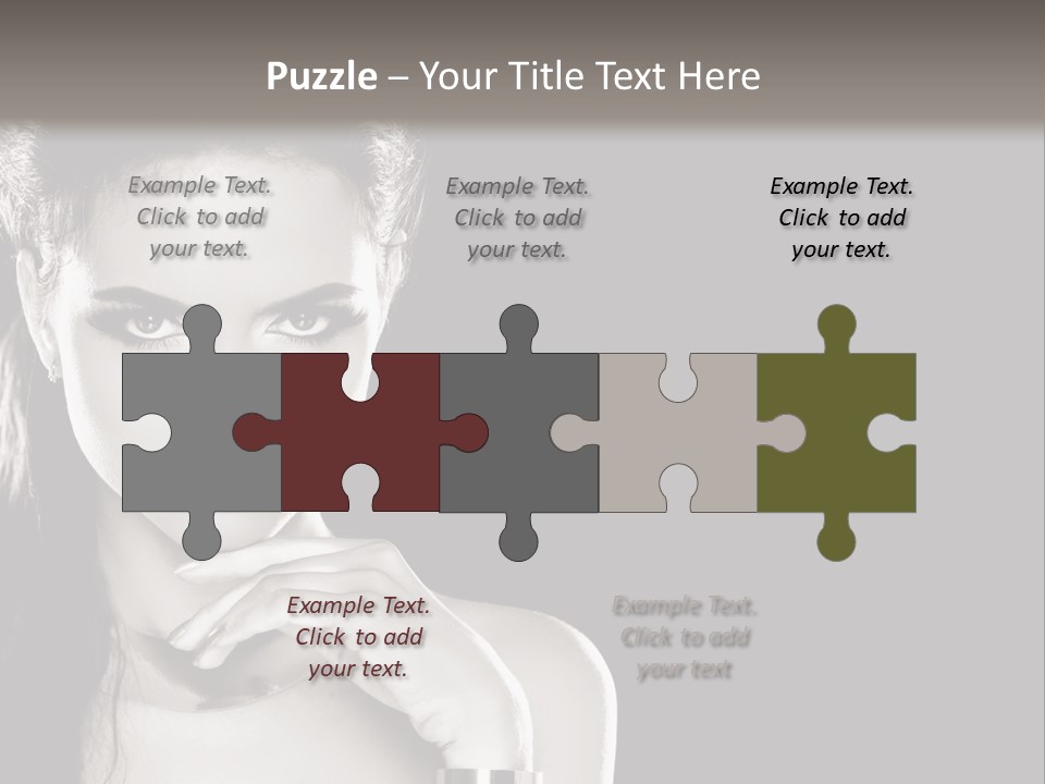 Stare Background Girl PowerPoint Template